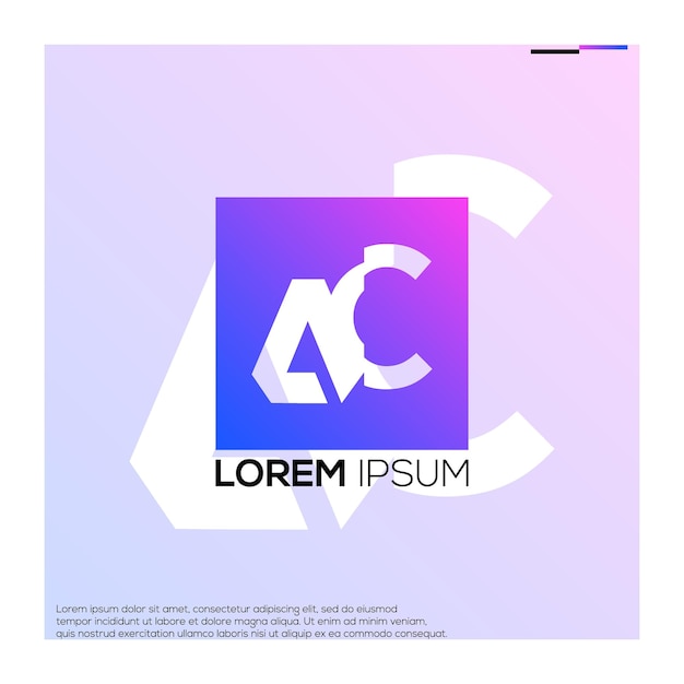 Moderne initialen ac-logo-design-ideen