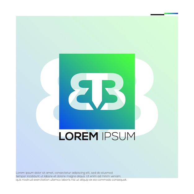 Moderne initialen bb-logo-design-ideen