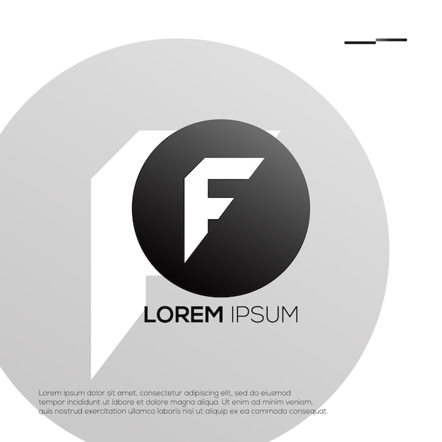 Moderne initialen f logo design-ideen