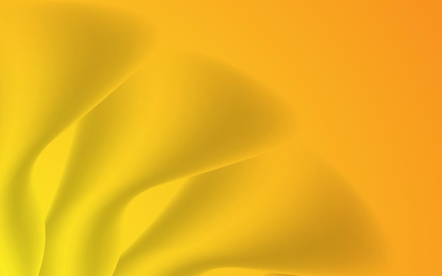 Moderne Komposition aus orangefarbenen, welligen Farbverlaufsformen. Abstrakter Hintergrund des futuristischen Designs