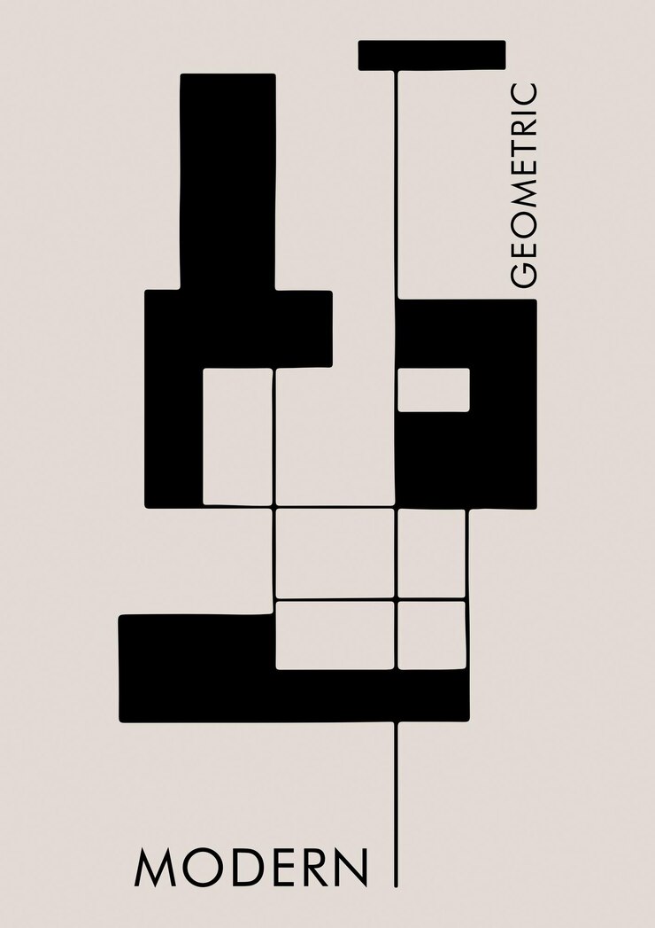 Vektor moderne kunst vektor posterdruck geometrische architektur kunst