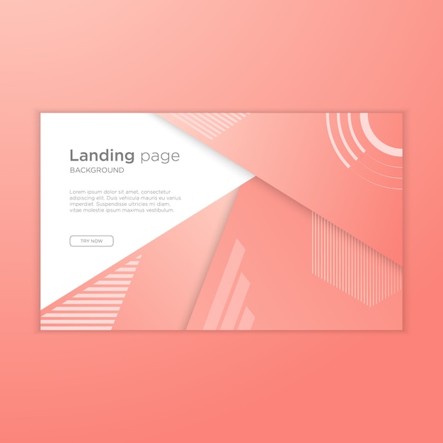 Moderne landing page mit abstraktem design