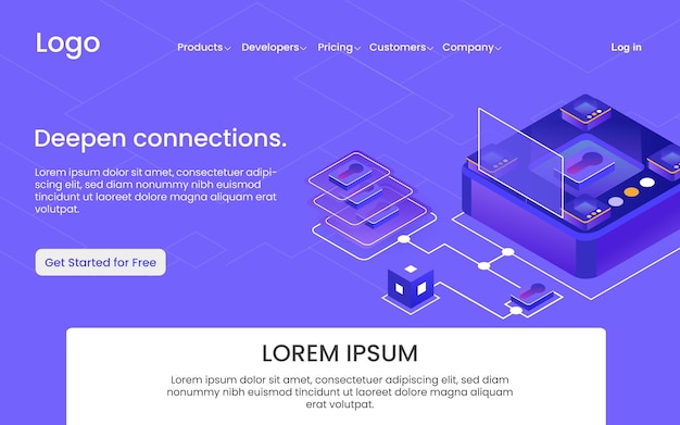 Moderne Landingpage-Template-Technologie