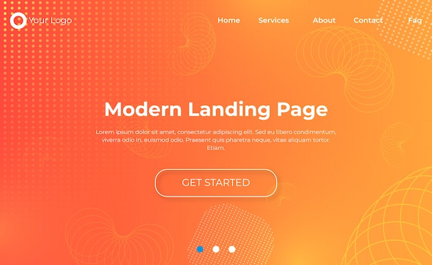 Moderne landingpage-vorlage