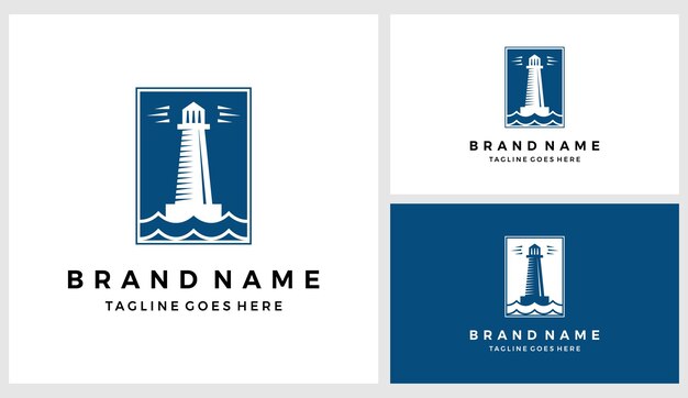 Moderne Leuchtturm-Logo-Design-Vektorvorlage