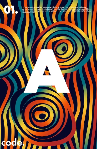 moderne linien dynamische vintage retro farbe abstrakte wellenlinie design für poster oder hintergrundvorlage