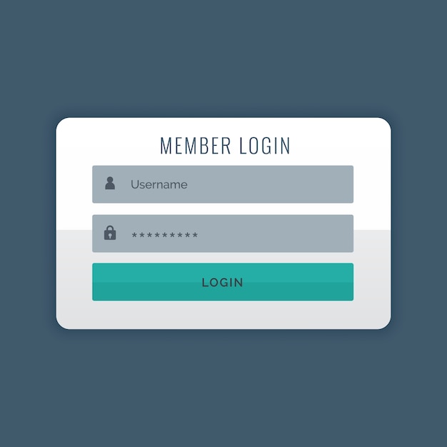 Moderne login-benutzeroberfläche designvorlage