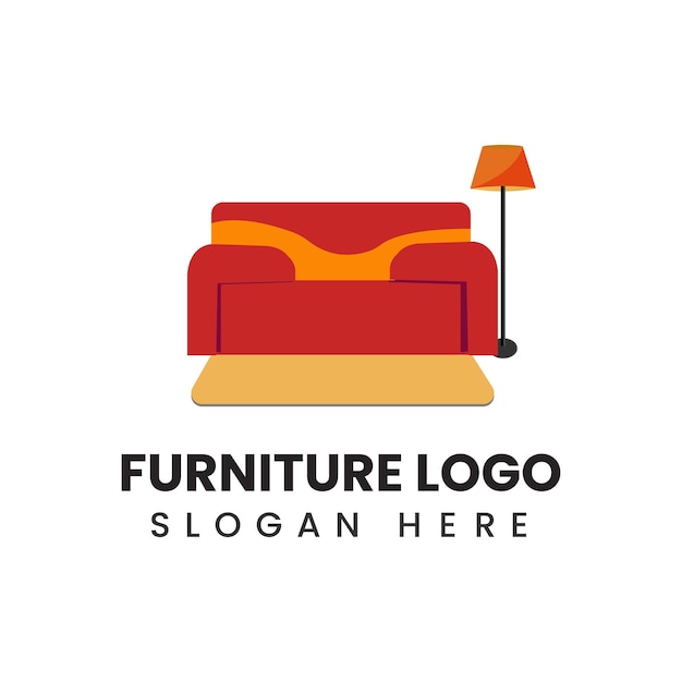 Moderne logo-design-vektorvorlage für wohnmöbel