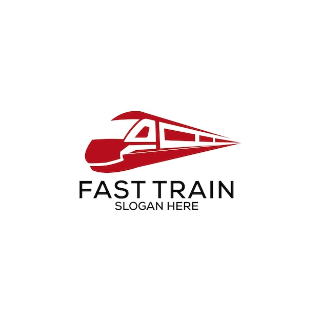 Moderne Logo-Designvorlage für Hochgeschwindigkeitszüge