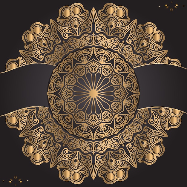 Moderne Luxus-Ornament-Mandala-Design-Hintergrundvorlage