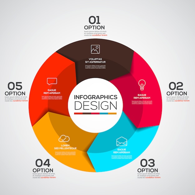 Moderne minimale infografik-vorlage