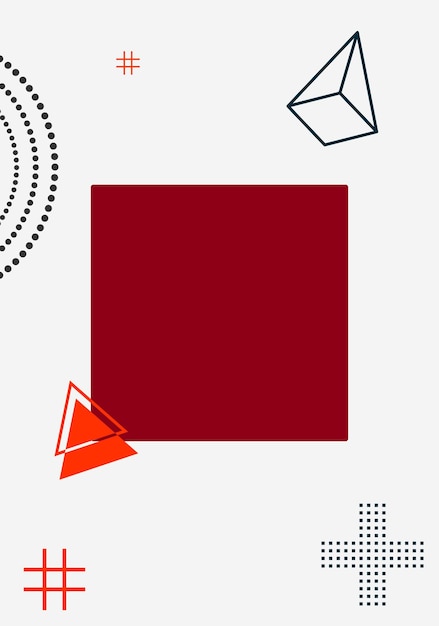 Moderne minimalistische banner-design-ideen mit geometrischer form