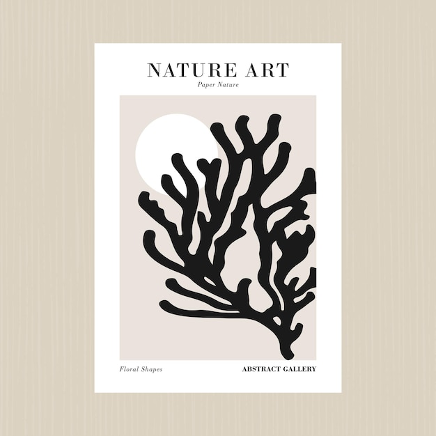 Moderne minimalistische botanische Formen Ausschnitte Stil Illustration