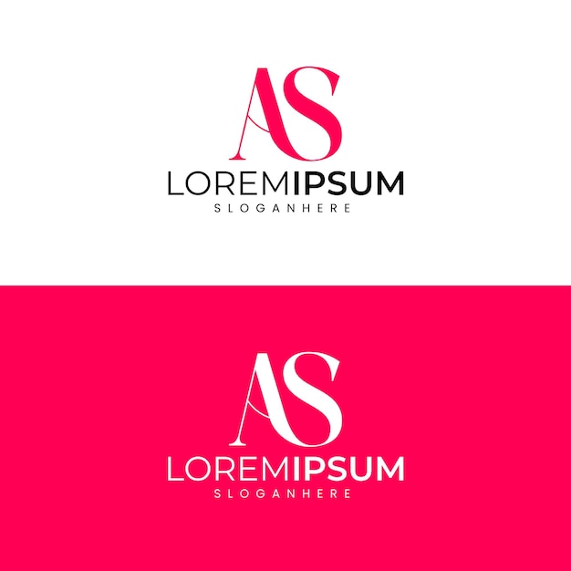 Vektor moderne, minimalistische initiale als vektorvorlage für das logo-design mit buchstaben