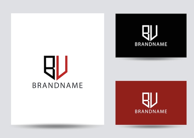 Moderne Monogramm-Anfangsbuchstaben-Bu-Logo-Designvorlage