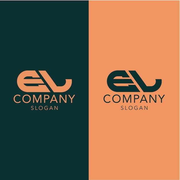 Vektor moderne monogramm-anfangsbuchstaben el-logo-designvorlage