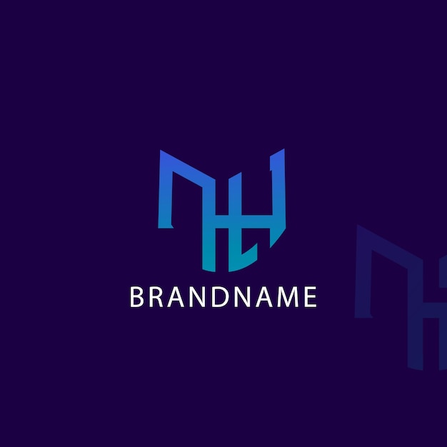 Moderne monogramm-anfangsbuchstaben jhh-logo-design-vorlage