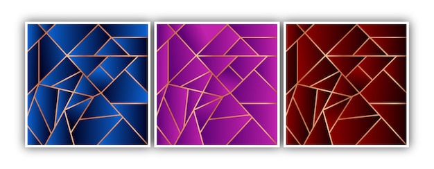 Moderne mosaiktapete in roségold free vector