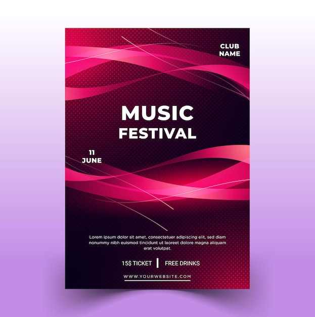 Moderne musik festival poster vorlage