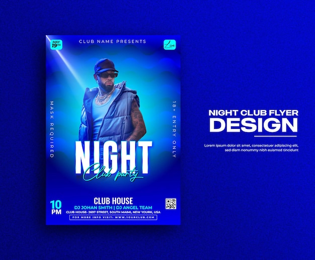 Moderne Nachtclub-Party-Flyer-Vorlage Stilvolle Veranstaltungsbeförderung