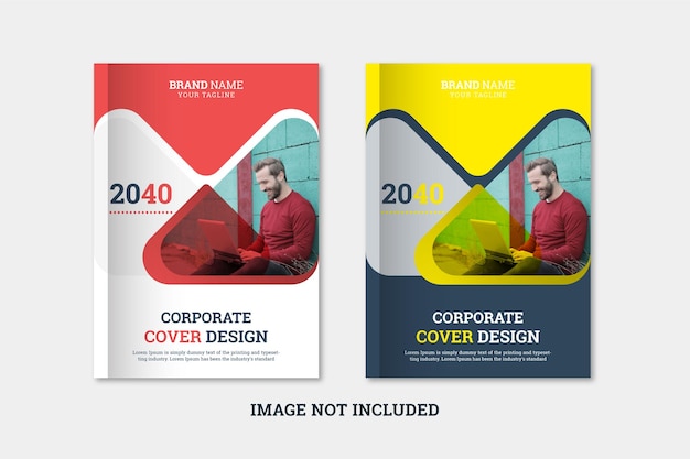Moderne professionelle business corporate book cover design-vorlage a4-set