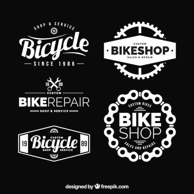 Moderne reihe von eleganten fahrrad-logos