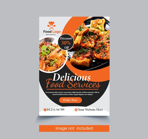 Moderne Restaurant-Food-Flyer-Vorlage