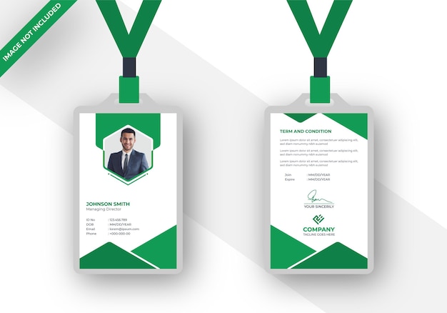 Moderne saubere corporate office id-karten-design-vorlage