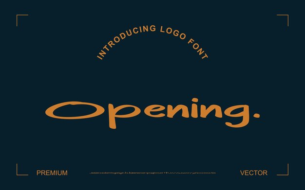 Moderne schriftschrift luxus typografie schriftarten logo schrift premium-vektor