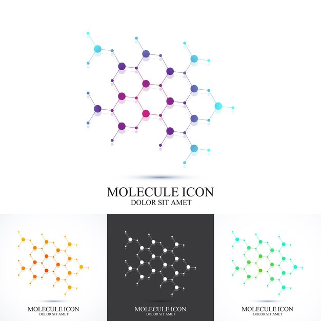 Moderne set dna und molekül.