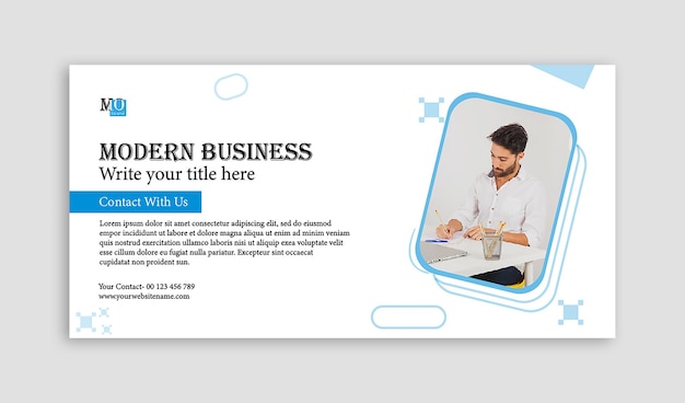 Moderne Sieger-Marketing-Agentur Facebook-Cover-Design-Vorlage für soziale Medien