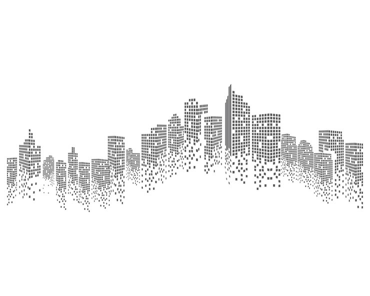 Vektor moderne skyline der stadt