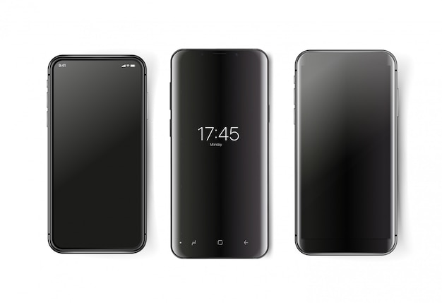 Moderne Smartphones geschichtet