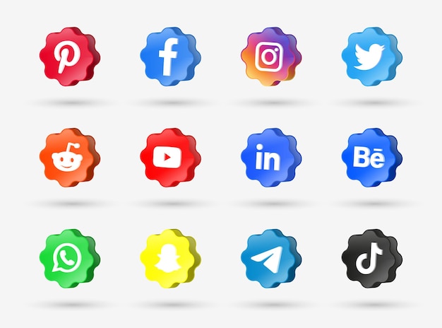Moderne social media icons logos