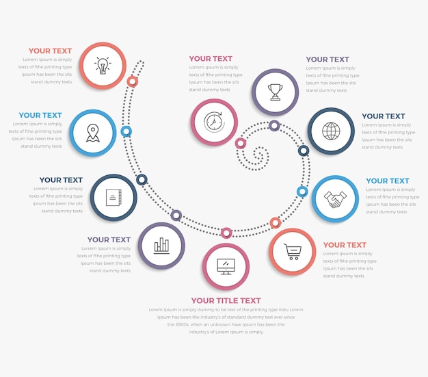 Moderne spiral-infografik-vorlage