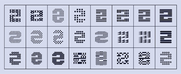 Moderne Technologie Buchstabe Z Logo Nummer 2 Bündel