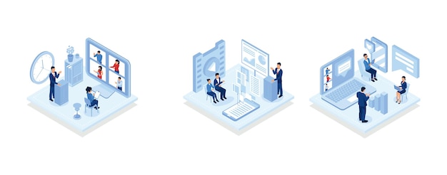 Moderne Technologie in der Bildung, digitales Podium im virtuellen Unterricht, Datenvisualisierung, synchronisiert
