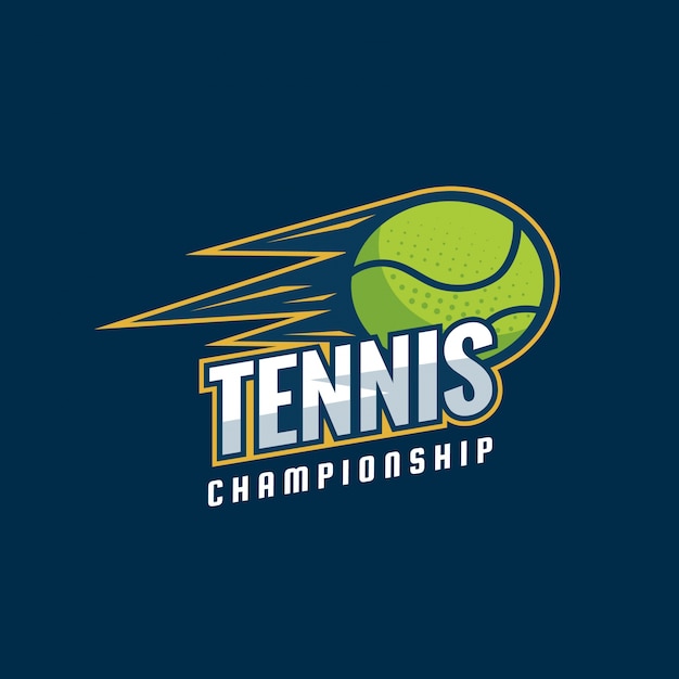 Moderne tennis-ausweis-logo-illustration