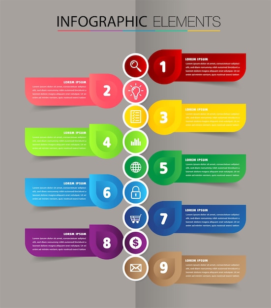 Moderne textbox vorlage infografik banner timeline