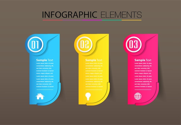 Moderne textfeld-vorlage banner infografiken
