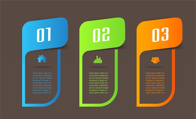 Moderne textfeld-vorlage banner infografiken