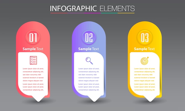 Moderne textfeld-vorlage banner infografiken