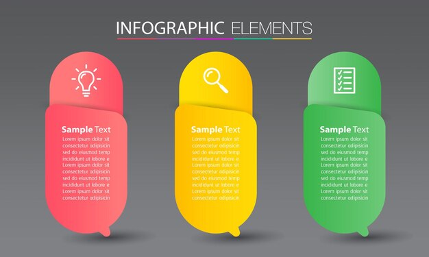 Moderne textfeld-vorlage banner infografiken