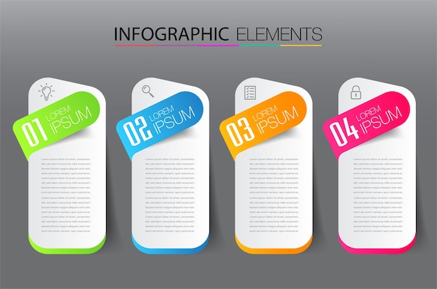 Moderne textfeld-vorlage, infografik-banner