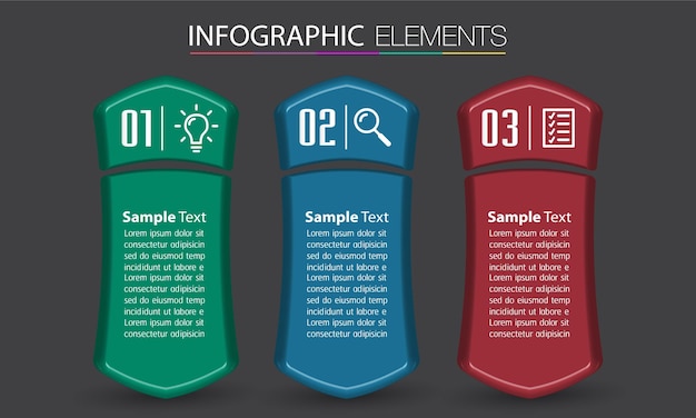 moderne Textfeld-Vorlage, Infografik-Banner