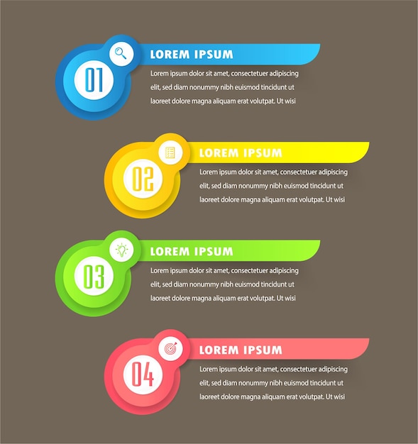 moderne Textfeld-Vorlage, Infografik-Banner