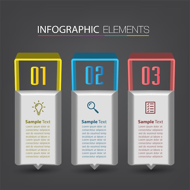 moderne Textfeld-Vorlage, Infografik-Banner