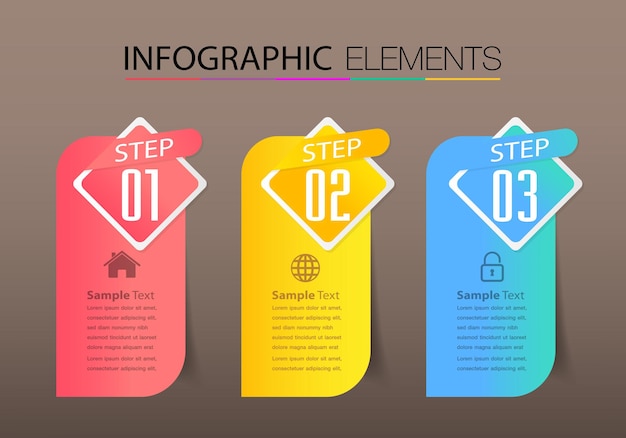 Moderne textfeldvorlage banner infografiken