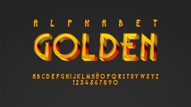 Moderne typografie mit schönem goldenen effekt