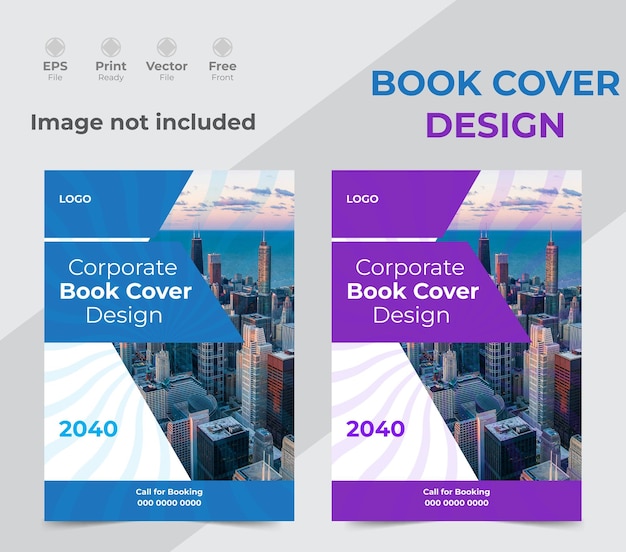 Vektor moderne und kreative corporate book cover design vorlage mit mockup